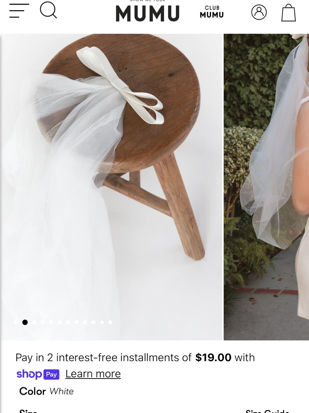 Show Me Your MuMu Ari Bow Veil